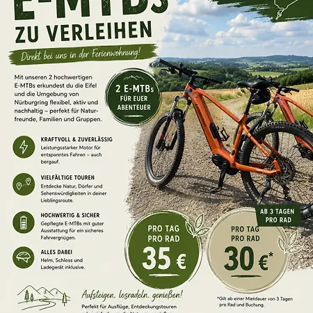 Hoheeifel Naehe Nuerburgring E-bike Verleih * Kelberg